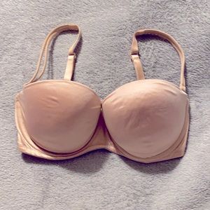 Victorias Secret Push Up Strapless Bra 34D Nude